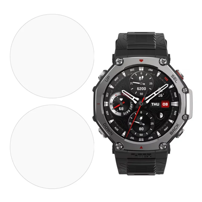 2Pcs For Huami Amazfit T-Rex 3 Pro 48mm Screen Protector Tempered Glass 2.5D HD Watch Screen Film