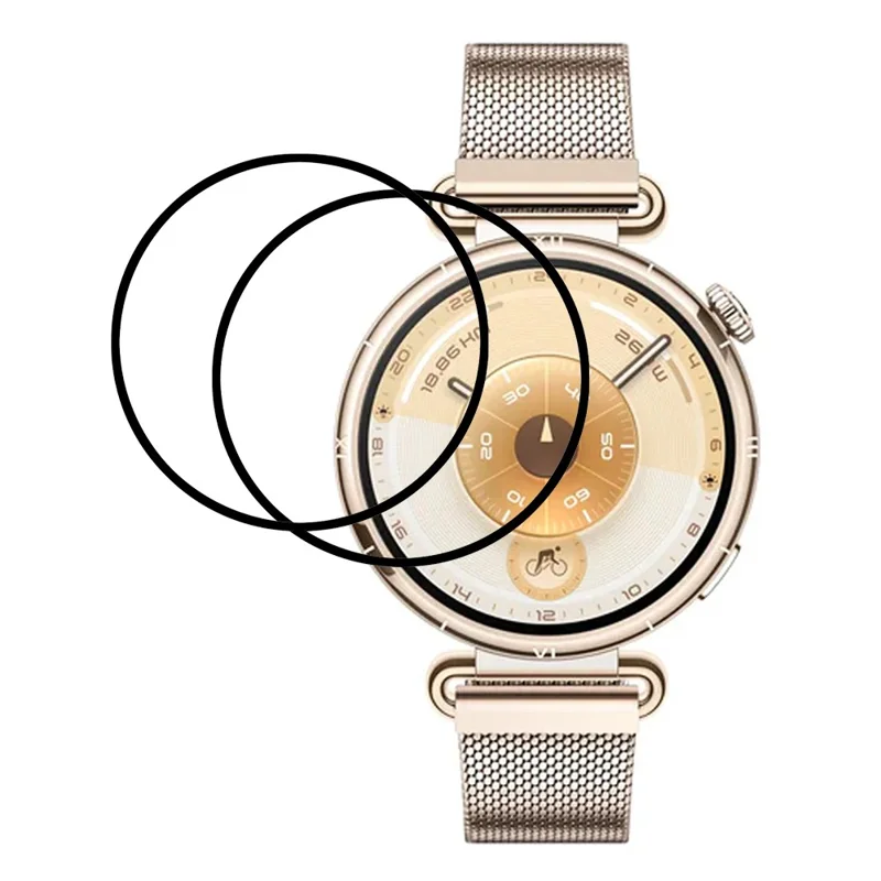 2Pcs / Pack For Huawei Watch GT 6 41mm Screen Protector Smart Watch HD Clear PMMA Film (Black Edge)