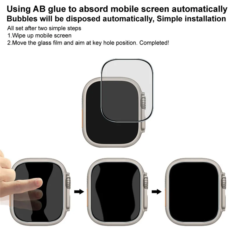 IMAK Anti Peep Watch Folie voor Apple Watch Ultra 3 / Ultra 2 / Ultra 49mm Privacy Screen Protector Volledige Dekking Gehard Glas