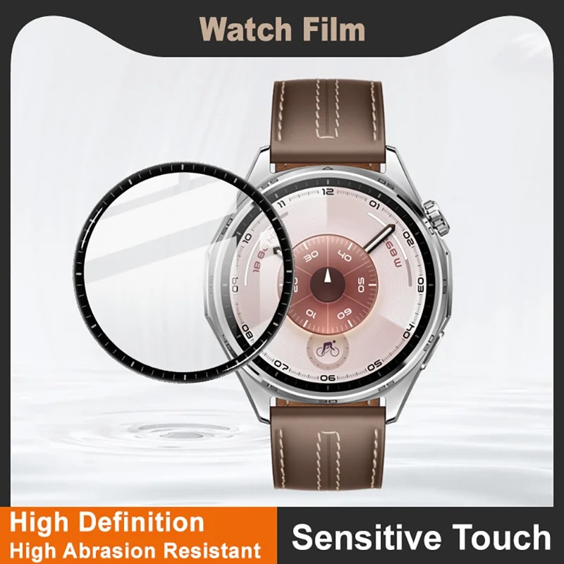 IMAK For Huawei Watch GT 6 46mm Watch Film HD Anti-scratch PMMA Screen Protector with Scale (Black)