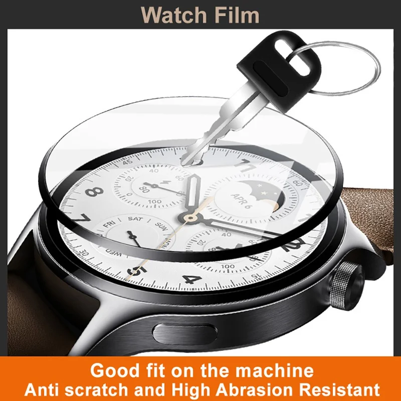 IMAK For Huawei Watch GT 6 46mm Watch Film HD Anti-scratch PMMA Screen Protector with Scale (Black)