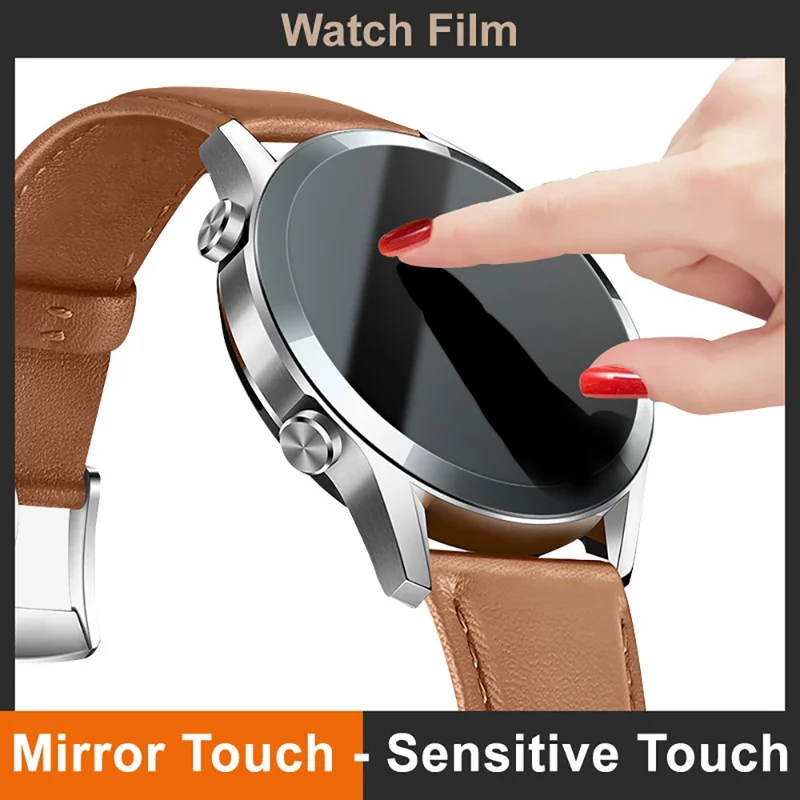 IMAK For Huawei Watch GT 6 46mm Watch Film HD Anti-scratch PMMA Screen Protector with Scale (Black)