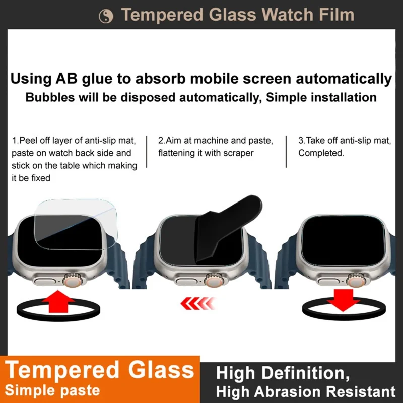 IMAK voor Realme Watch 5 Screen Protector Transparant Gehard Glas Horlogefolie
