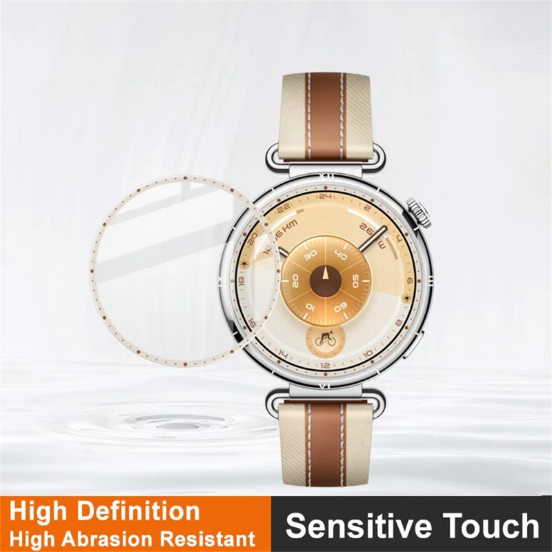 IMAK till Huawei Watch GT 6 41 mm Hörnskydd HD Anti-scratch PMMA Skärmskydd med skala (Vit/Brunt)