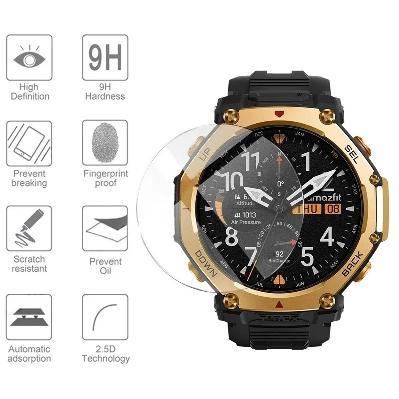 For Huami Amazfit T-Rex 3 Pro 48mm Tempered Glass Screen Protector HD Protective Watch Film