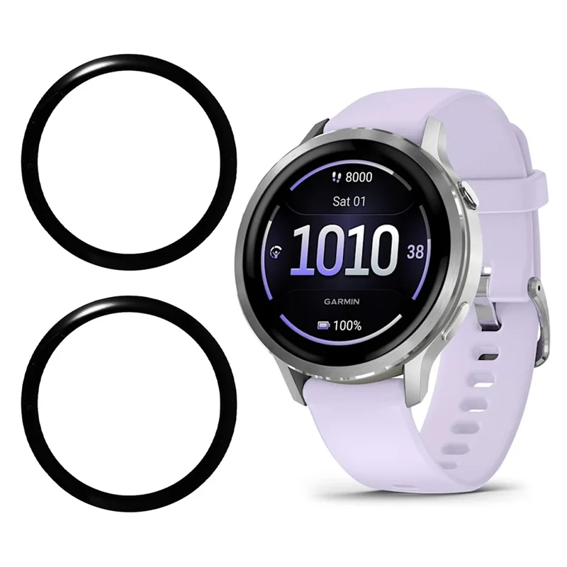 2Pcs / Pack For Garmin Venu 4 41mm Screen Protector Smart Watch HD Clear PMMA Film (Black Edge)