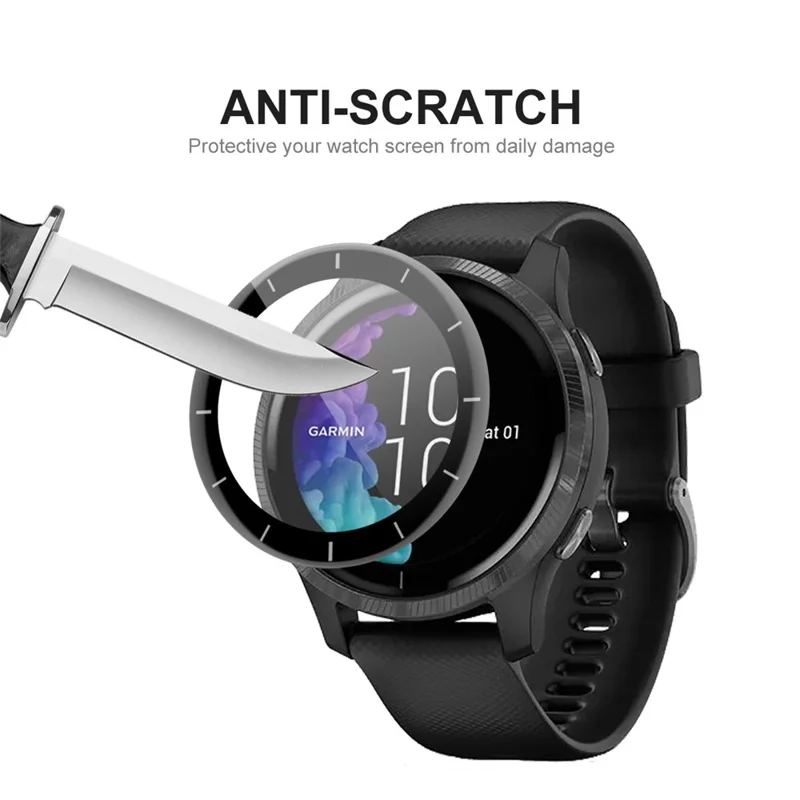 ENKAY ШАПКА ПРИНЦ 2 шт. для Garmin Venu 2 45 мм/Vivoactive 4 45 мм Полное покрытие 3D изогнутого мягкого пластиковый край + HD PMMA защитные пленки для экрана