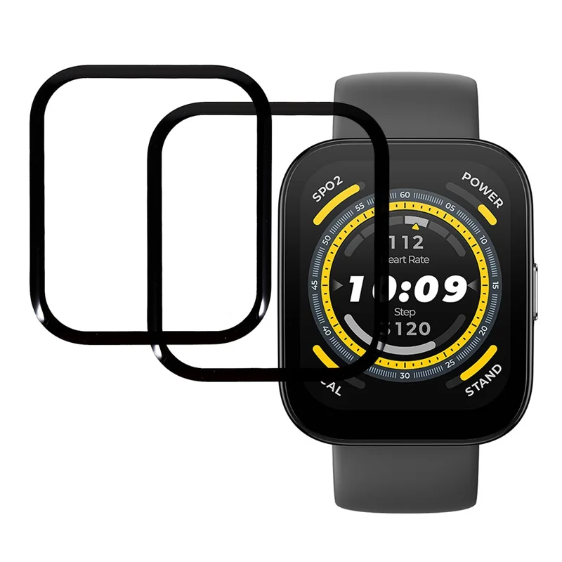 2 pezzi / confezione per Amazfit Bip 5 Unity Screen Protector Smart Watch HD Clear PMMA Film (Bordo nero)