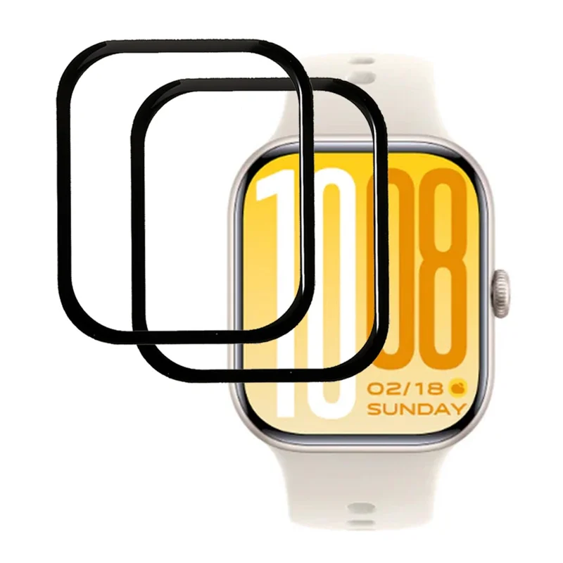 2Pcs  /  Pack For vivo Watch GT 2 / Honor Watch X5 Screen Protector Smart Watch HD Clear PMMA Film (Black Edge)