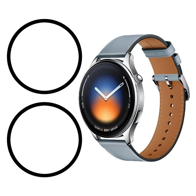 2 stk./pakke til Xiaomi Watch 5 / Watch 5 eSIM skærmværn Smartwatch HD klar PMMA-folie - Sort