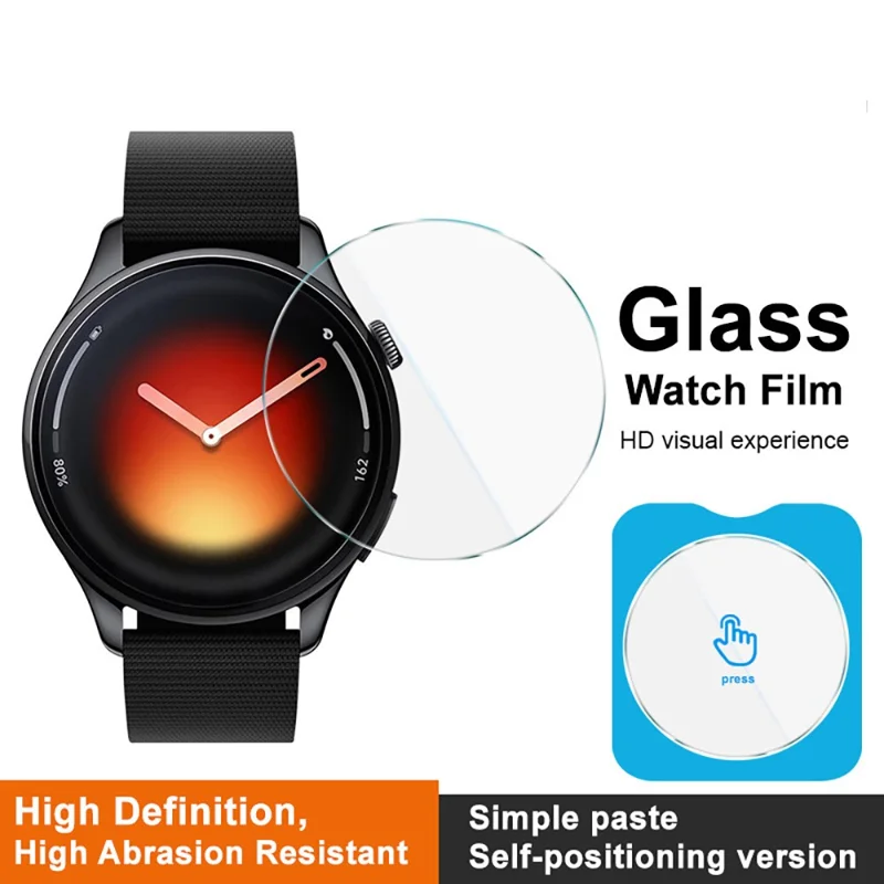 IMAK para protector de pantalla de vidrio templado Xiaomi Watch 5 con herramienta de instalación - Transparente