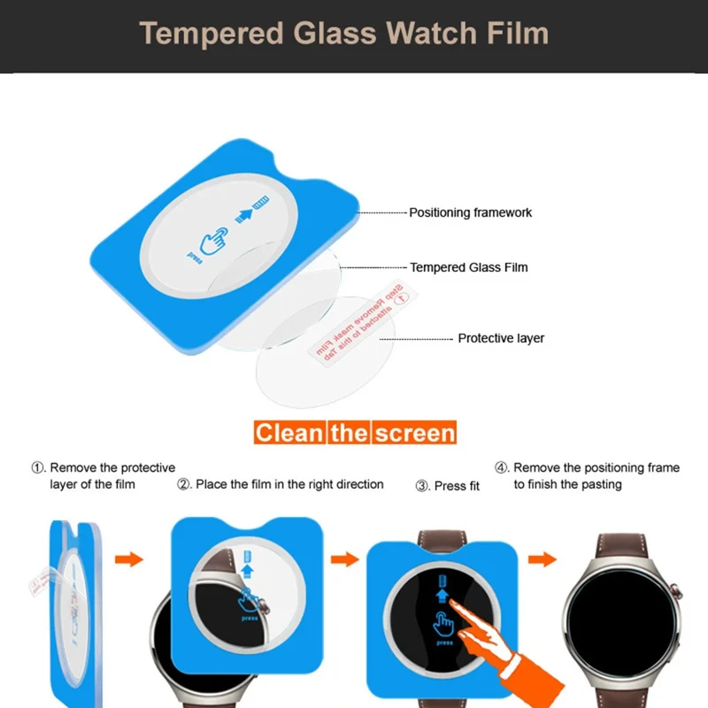 IMAK para protector de pantalla de vidrio templado Xiaomi Watch 5 con herramienta de instalación - Transparente