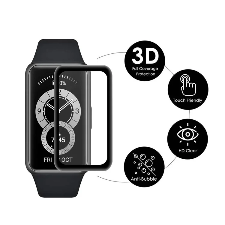 ENKAY HAT PRINCE pour Huawei Band 6/Honor Band 6 Film de protection d'écran en PC courbé 3D doux + PMMA