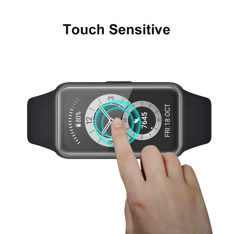 ENKAY HAT PRINCE pour Huawei Band 6/Honor Band 6 Film de protection d'écran en PC courbé 3D doux + PMMA