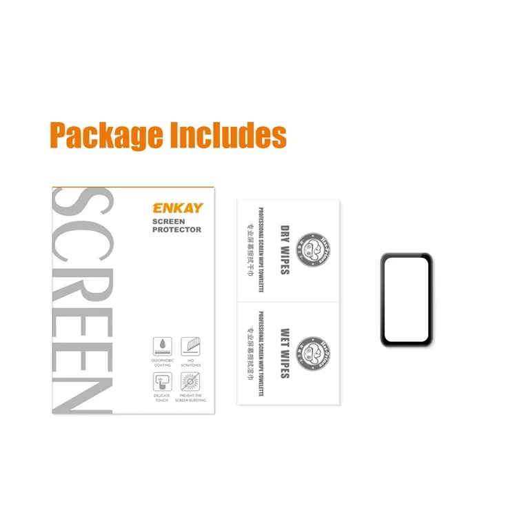 ENKAY HAT PRINCE pour Huawei Band 6/Honor Band 6 Film de protection d'écran en PC courbé 3D doux + PMMA