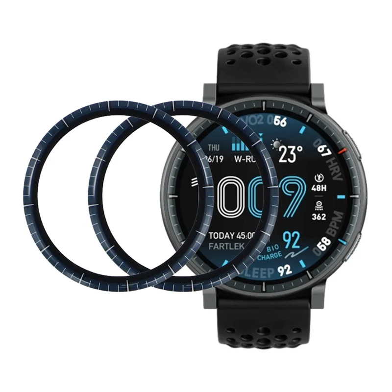 2 Peças / Pacote para Huami Amazfit Active Max Protetor de Ecrã Relógio Inteligente HD Transparente em Filme PMMA - Preto