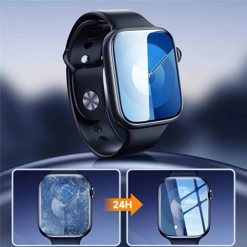 2 Stück Apple Apple Watch Series 11 42 mm / 10 42 mm Displayschutzfolie Uhr PMMA-Verbundfolie mit Hilfswerkzeug – Transparent