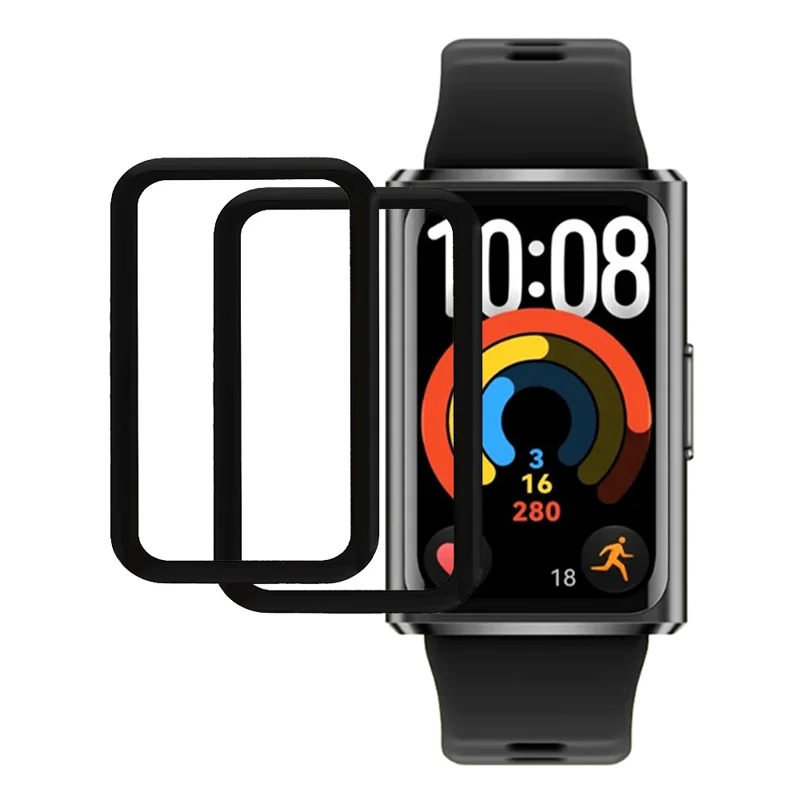2 Pezzi / Confezione per Huawei Band 11 Pro Pellicola Protettiva per Smartwatch Film HD Trasparente in PMMA - Nero