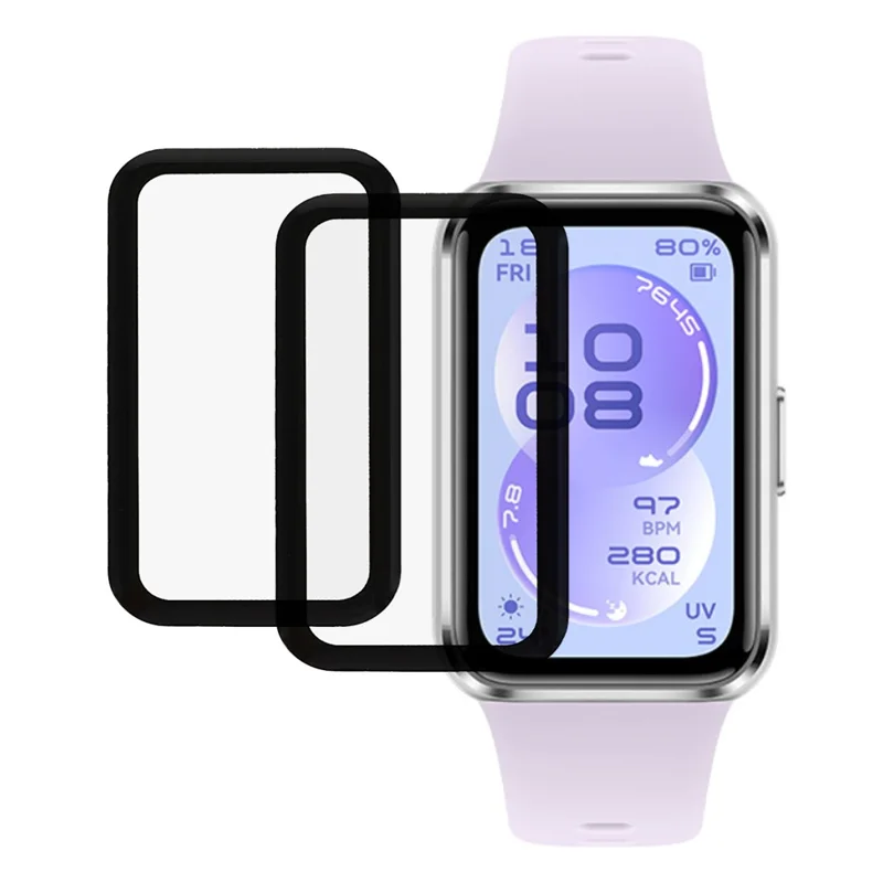 2Pcs  /  Pack For Huawei Band 11 Screen Protector Smart Watch HD Clear PMMA Film - Black