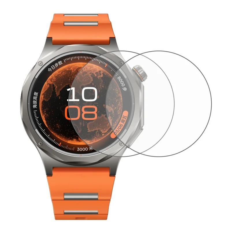 2Pcs For Oppo Watch X3 Screen Protector Tempered Glass 2.5D HD Watch Screen Film - Transparent