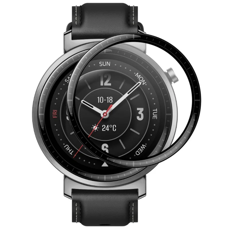 RURIHAI til Honor Watch GS 5 PMMA skærmværn 3D fuld liming Urskærmfilm - Sort