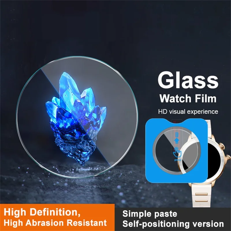 IMAK para Oppo Watch X3 Mini Edición Dorada Brillante Protector de Pantalla de Vidrio Templado con Herramienta de Instalación - Transparente