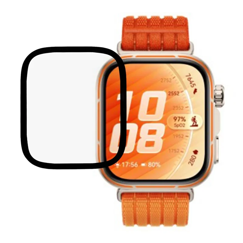 Pour Huawei Watch Fit 5 Pro Protecteur d'écran complet avec bordure noire en PMMA souple Film d'écran pour montre intelligente