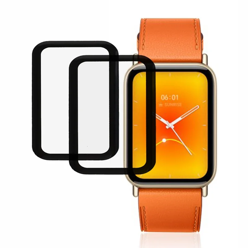 2 pièces / pack de protecteur d'écran pour Xiaomi Smart Band 10 Pro, film transparent HD en PMMA pour montre connectée - Noir