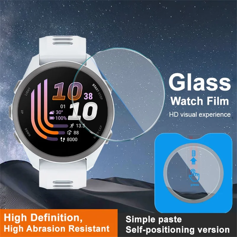 IMAK For Garmin Forerunner 170 Tempered Glass Screen Protector with Installation Tool - Transparent