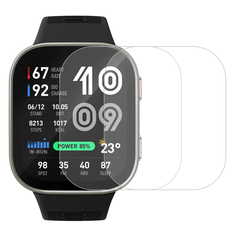 2Pcs For Huami Amazfit Bip Max Screen Protector Tempered Glass 2.5D HD Watch Screen Film - Transparent