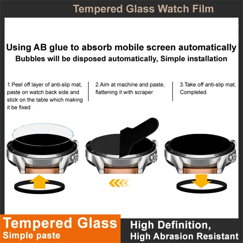 IMAK Für OnePlus Watch 4 43 mm Displayschutzklar Gehärtetes Glas-Uhrenfolie - Transparent