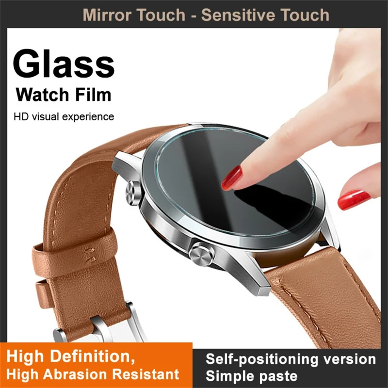 IMAK Für OnePlus Watch 4 43 mm Gehärteter Glas-Schutzfolie mit Montagewerkzeug – Transparent