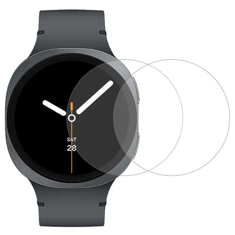 2Pcs For Samsung Galaxy Watch9 40mm Screen Protector Tempered Glass 2.5D HD Watch Screen Film - Transparent