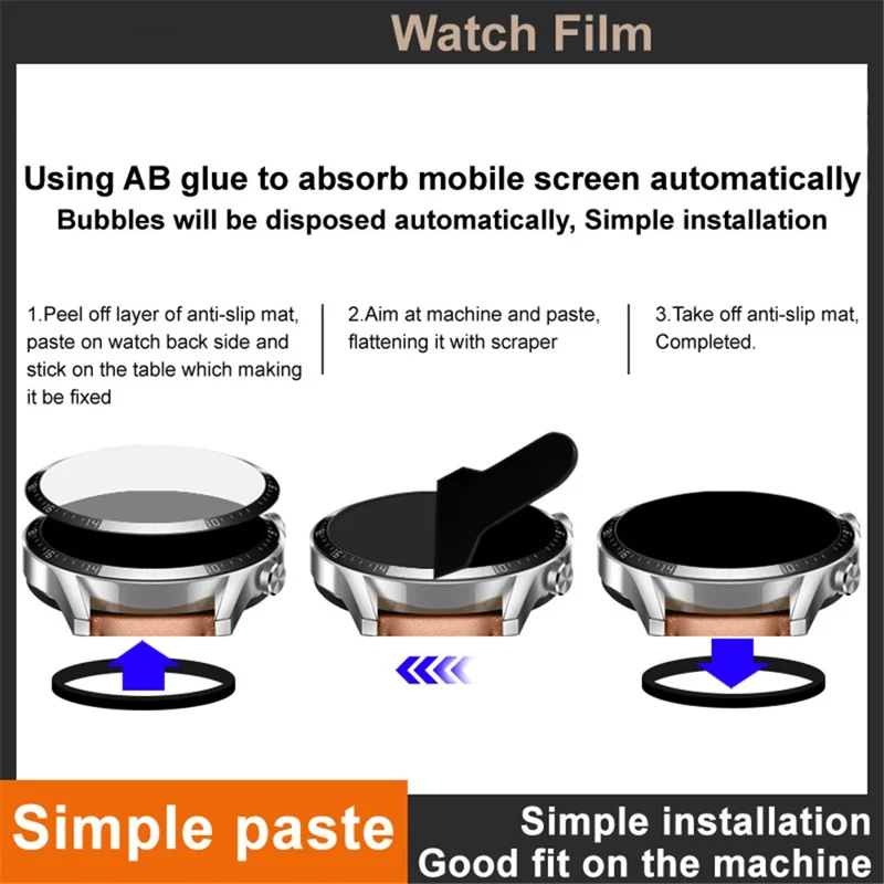 IMAK For Huawei Watch 6 46mm Screen Protector Anti Scratch PMMA Watch Film - Scale Edges
