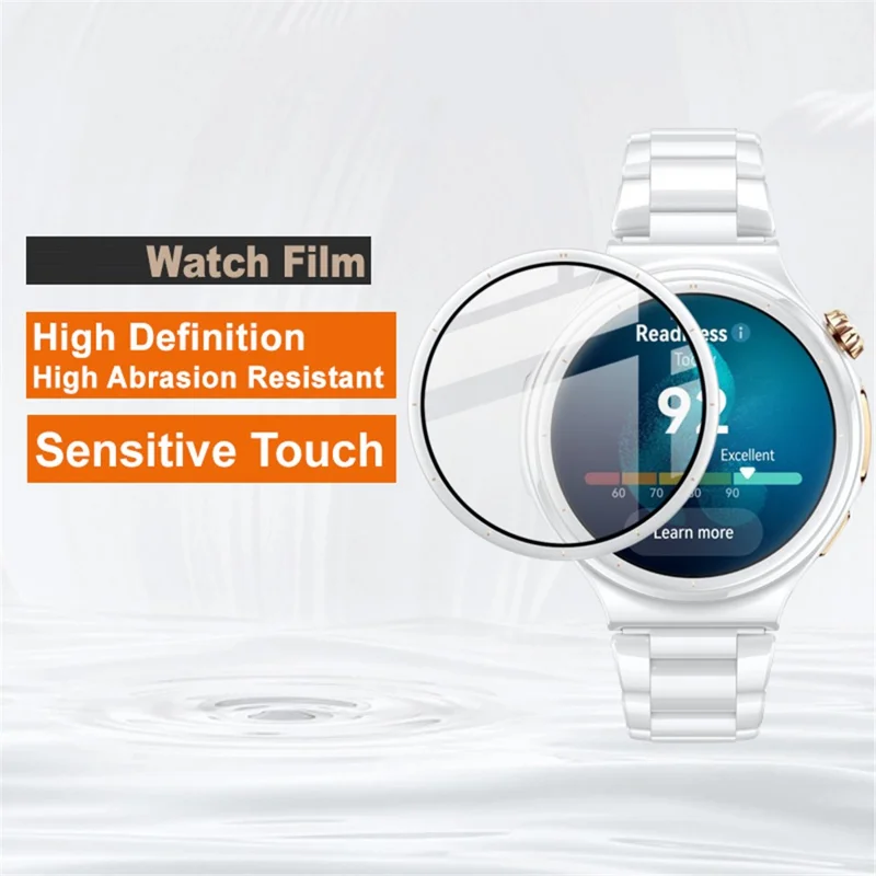 IMAK For Huawei Watch 6 Pro 43mm Screen Protector Anti Scratch PMMA Watch Film - White / Scale Edges