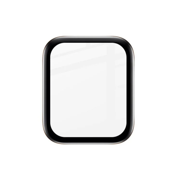Protecteur d'écran en verre organique à bord noir IMAK pour Apple Watch SE (2023) / SE (2022) / SE / 6 / 5 / 4 44mm, film anti-rayures
