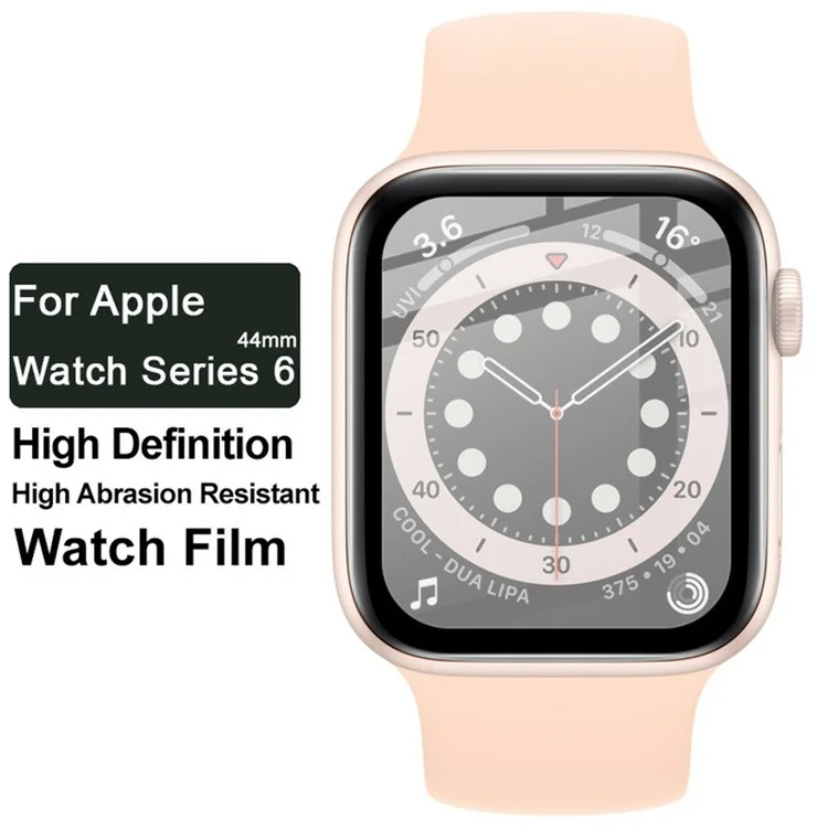 Protector De Pantalla De Reloj De Cristal Orgánico IMAK Black-Edge Película Resistente A Los Arañazos Para El Reloj De Apple SE 44mm / Serie 6 44mm