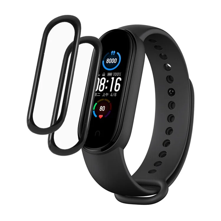 2pcs/set PMMA Film Films Per Protezione a Schermo Intero Per Huami Amazfit Band 5