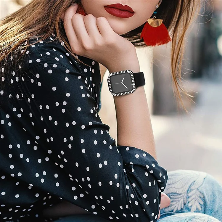 Скупка с Закаленной Стеклянной Пленкой Smart Watch Cover Для Apple Watch Series 3/2/1 42 ​​мм - Черный