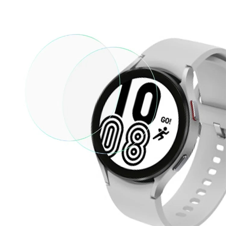 2 pièces / Ensemble de film de protection d'écran en verre trempé transparent haute définition pour Samsung Galaxy Watch4 40mm