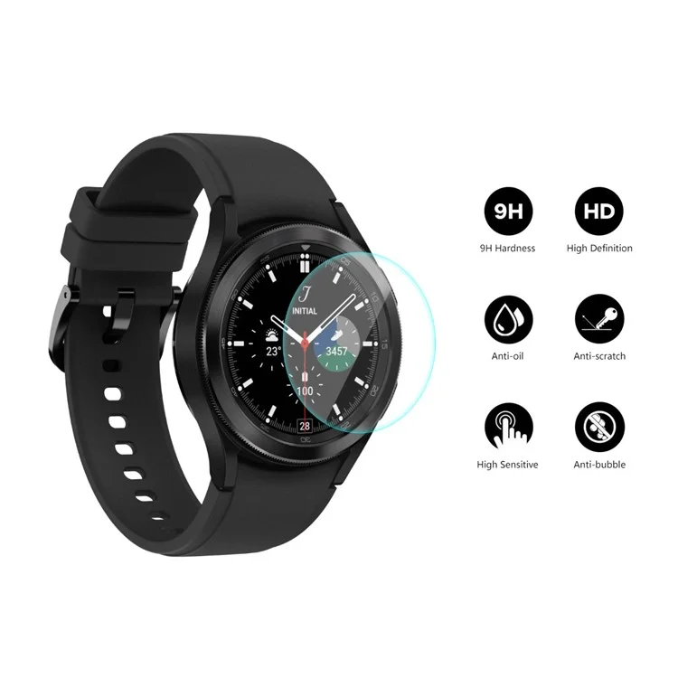 ENKAY HAT PRINCE 2.15D Arc Edges 9H Hardness HD 0.2mm Tempered Glass Screen Protector for Samsung Galaxy Watch4 Classic 46mm