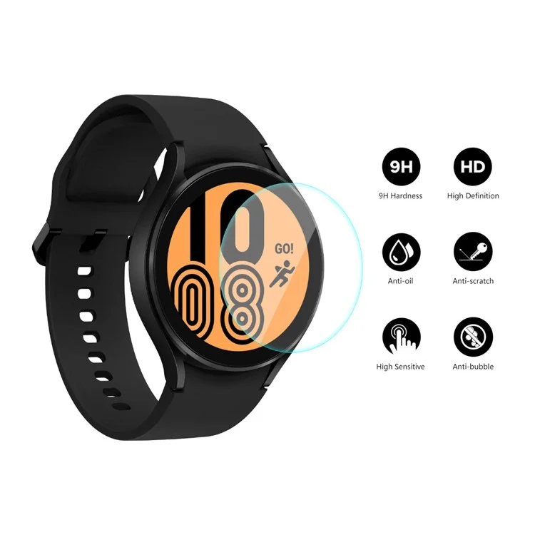 Lot de 5 protecteurs d'écran en verre trempé ENKAY HAT PRINCE de 0,2 mm d'épaisseur, 2,15D, dureté 9H, anti-rayures, pour Samsung Galaxy Watch4 44mm