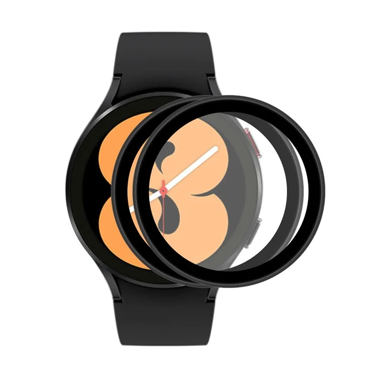 2Pcs ENKAY HAT PRINCE 3D Curved Soft PC Edge + PMMA Full Coverage HD Clear Tempered Glass Film for Samsung Galaxy Watch4 44mm