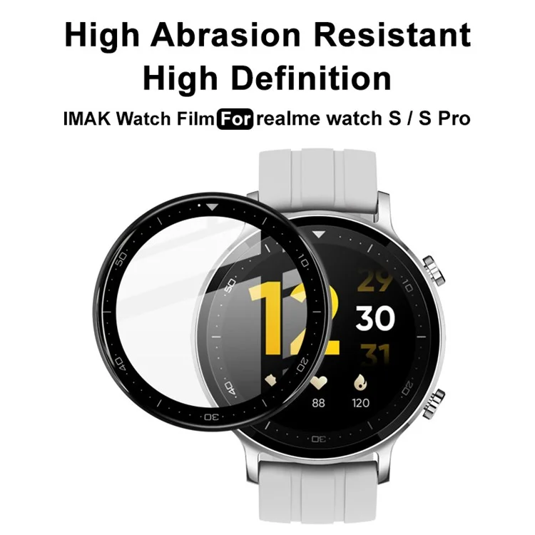 IMAK Anti-Scratch Bubble-Free HD PMMA Watch Screen Protector für Realme Watch S / Watch S Pro