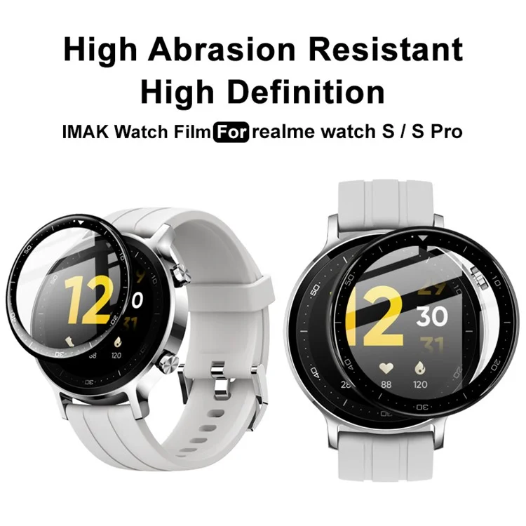 IMAK Anti-Scratch Bubble-Free HD PMMA Watch Screen Protector für Realme Watch S / Watch S Pro