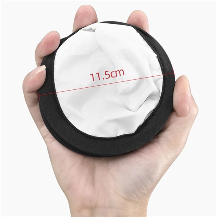 2-in-1 Pocket Reflector Super Portable Tiny Reflector 30cm Collapsible Multi-Disc Photography Light Reflector Diffuser - Silver/White