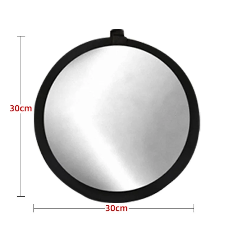 2-in-1 Pocket Reflector Super Portable Tiny Reflector 30cm Collapsible Multi-Disc Photography Light Reflector Diffuser - Silver/White