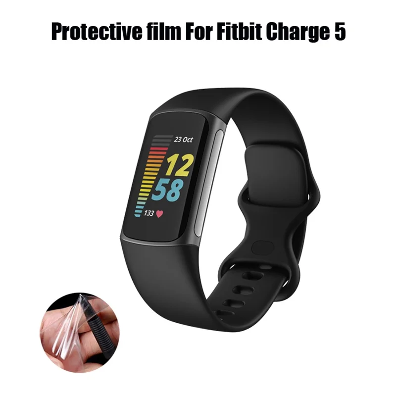 HD Clear Flexible Anti-explosion TPU Screen Protector Film for Fitbit Charge 5