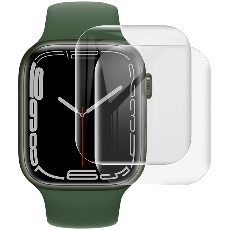 IMAK 2Pcs/Set Hydrogel Film III Explosion-proof Full Coverage Curved Surface Transparent TPU Screen Protector per Apple Watch Series 7 45mm