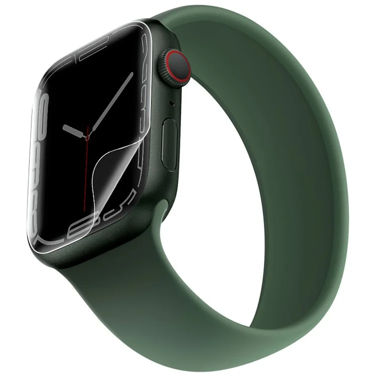 IMAK 2Pcs/Set Hydrogel Film III Explosion-proof Full Coverage Curved Surface Transparent TPU Screen Protector per Apple Watch Series 7 45mm